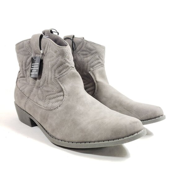 Arizona Jean Co. Womens Size 10 Western Ankle Boots Gray - Picture 1 of 9